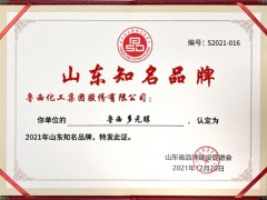 鲁西集团：多元醇产品荣获“山东知名品牌”称号
