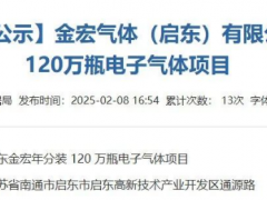 金宏气体120万瓶电子气体项目拟批准公示