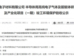 安徽全椒科利德半导体高纯电子气体项目竣工验收