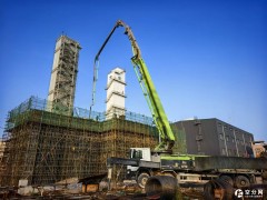 浙江安装206项目部承建的广西恒逸新材料二期空分项目取得重要进展：压缩机联合基础顶板混凝土浇筑顺利完成