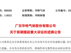 华特气体2000万履约保证金被判返还，三起连环诉讼仍胶着